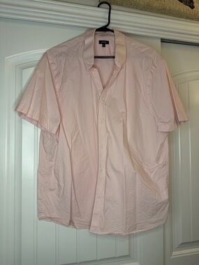 Express Men’s Short Sleeve Button-Down Shirt - Pale Pink